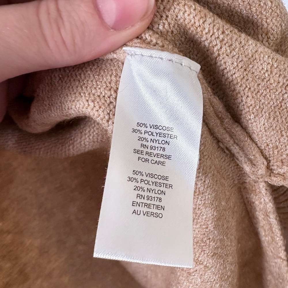 Tahari high-low knit sweater-beige- size XL - Picture 4 of 5